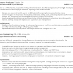 Work Experience Resume Consumer Products work experience resume|wikiresume.com